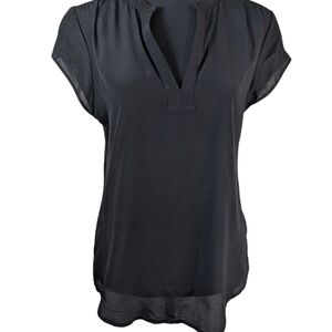 Aritzia Babaton silk top black size S closet staple capsule wardrobe